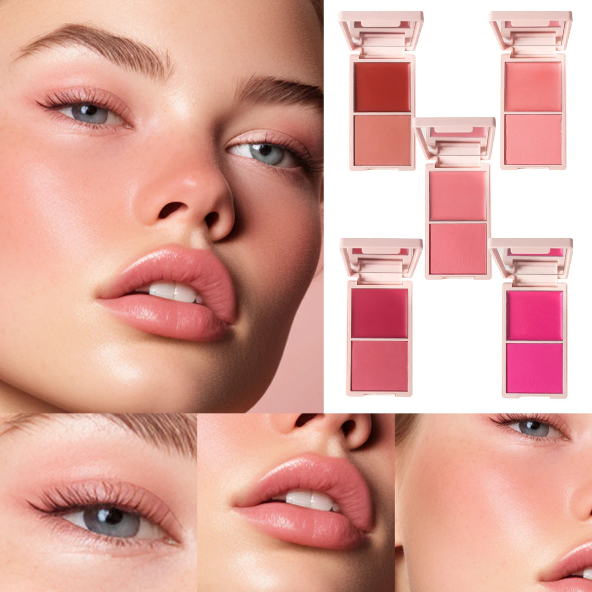 Paleta de Blush com Alta Pigmentação