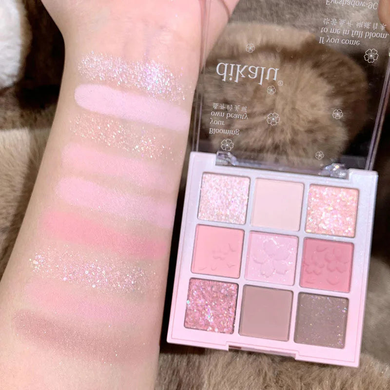 Paleta de Sombras Peroladas 9 Cores