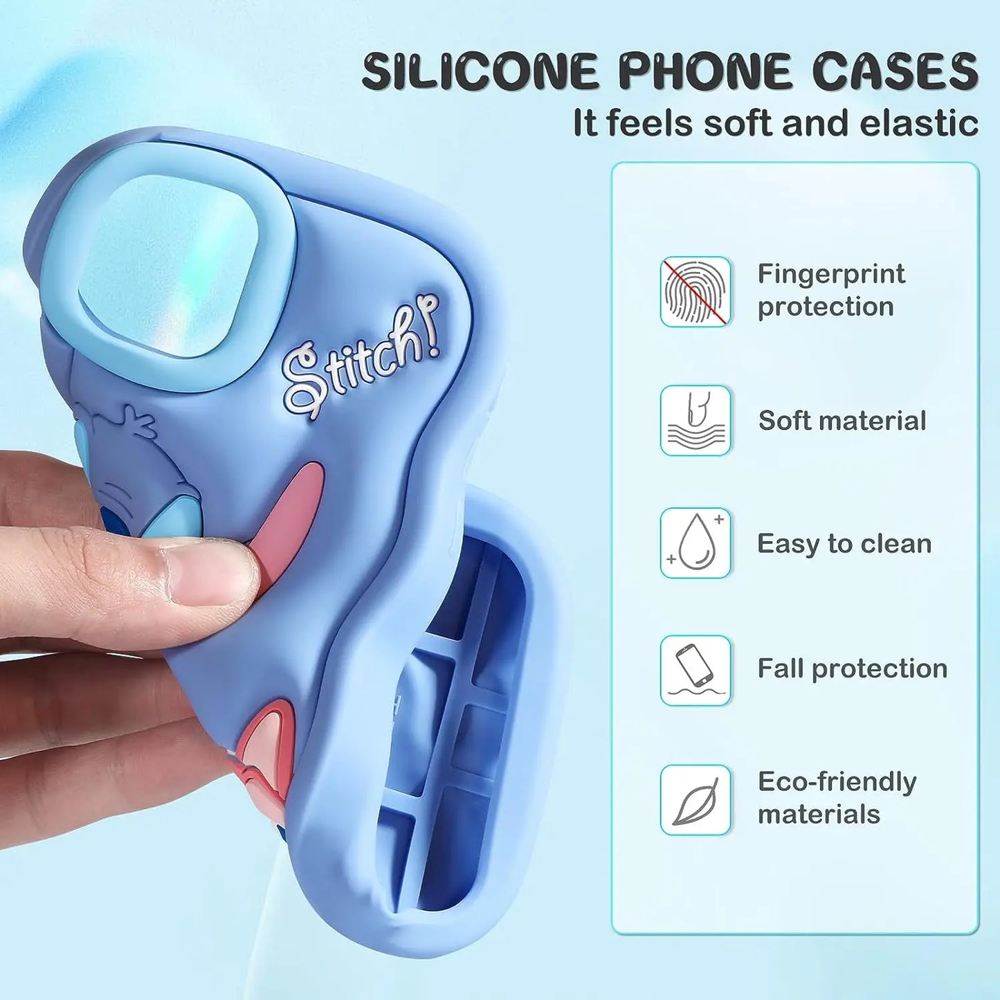 Capa Silicone Lilo e Stitch iPhone