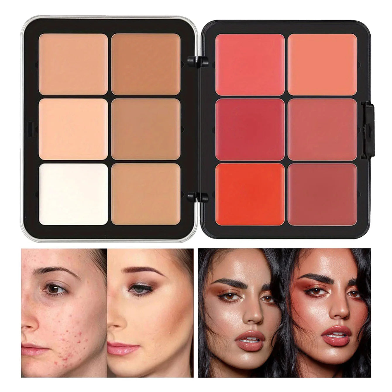 Paleta Tudo em Um Corretivo Blush e Contorno