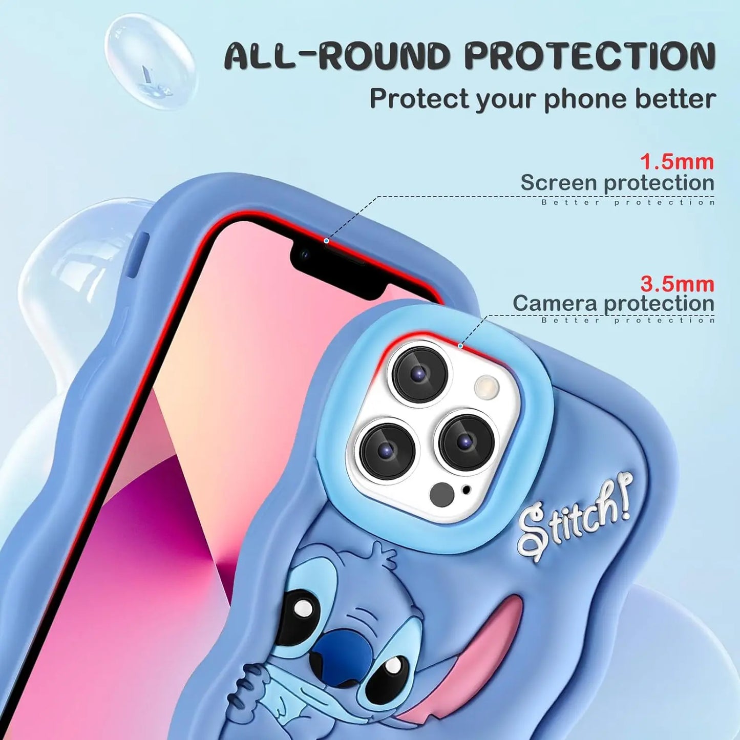 Capa Silicone Lilo e Stitch iPhone