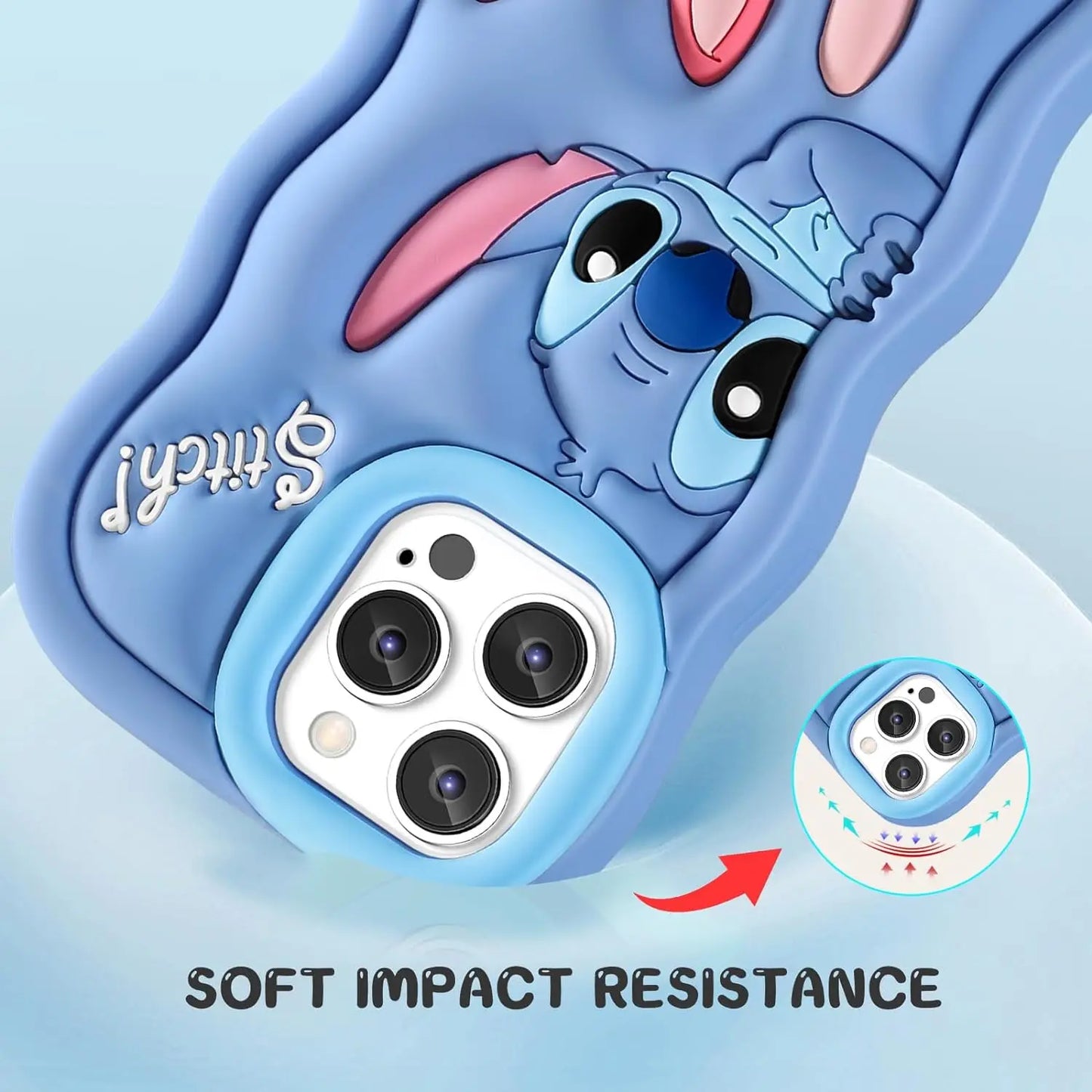 Capa Silicone Lilo e Stitch iPhone