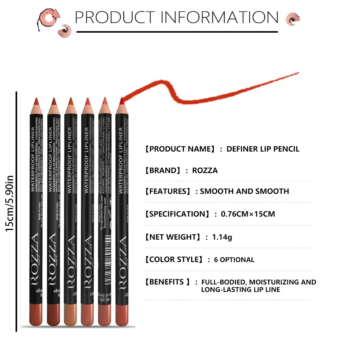 Delineador Labial de Alta Pigmentação